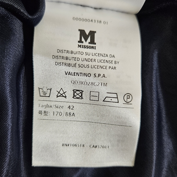 M Missoni Mint Chevron Sleeveless Sweater Dress Italy Size 10 A-Line Knit - Picture 13 of 16